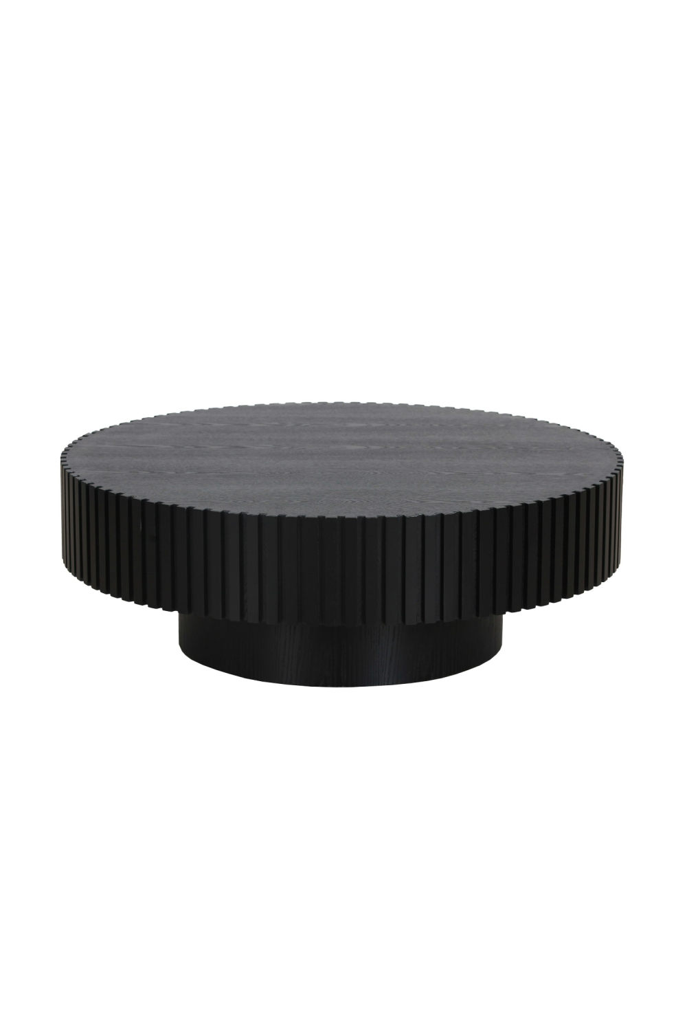 Ribbed Black Ash Coffee Table L | Oroa.com