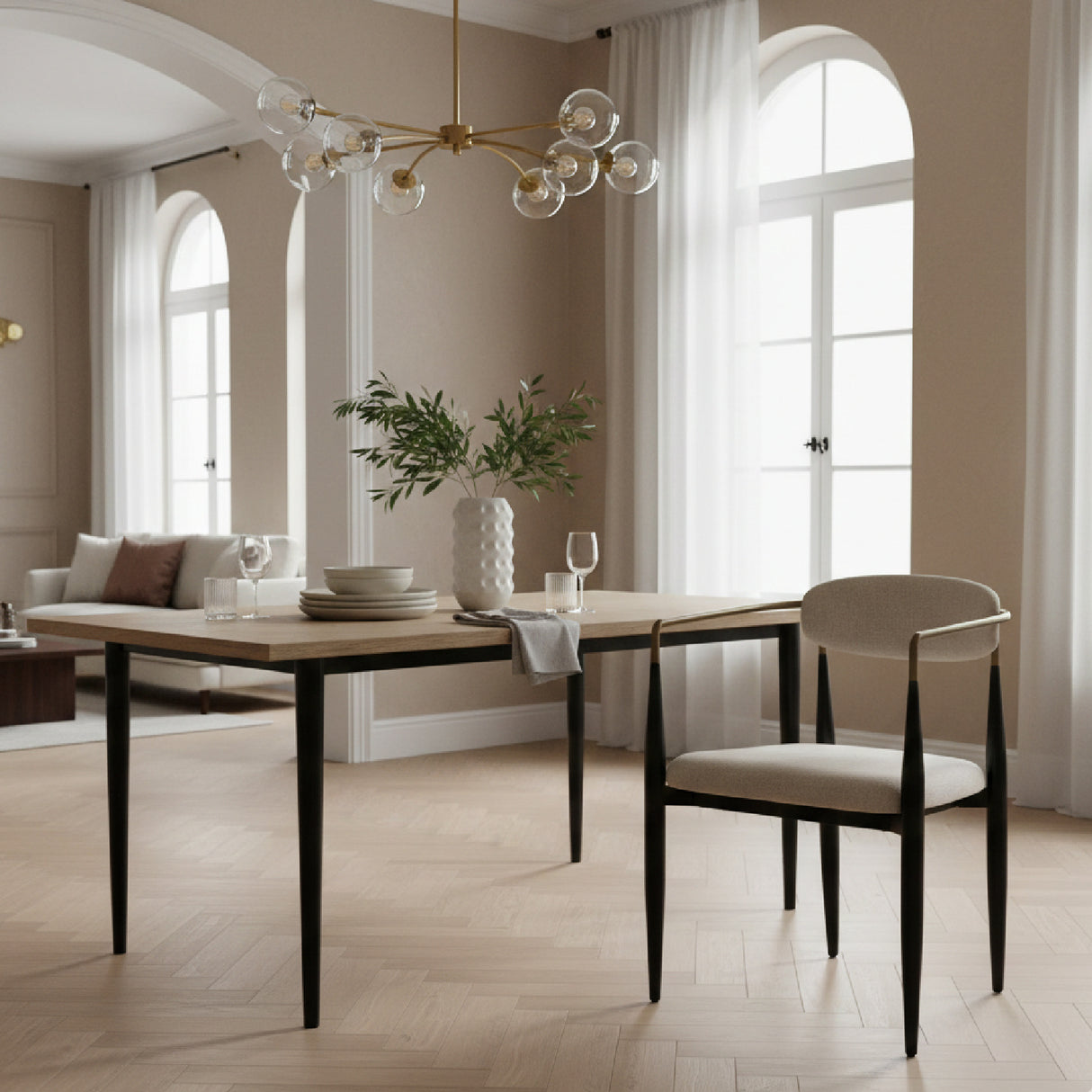 Gold-Armed Dining Chair | Oroa.com