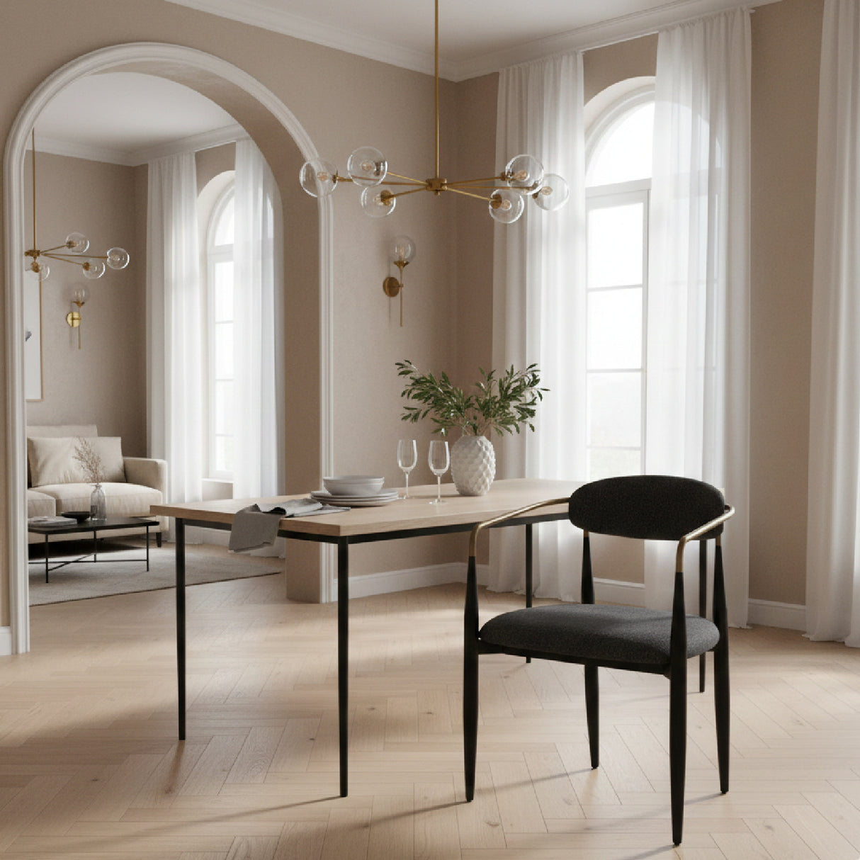 Gold-Armed Dining Chair | Oroa.com