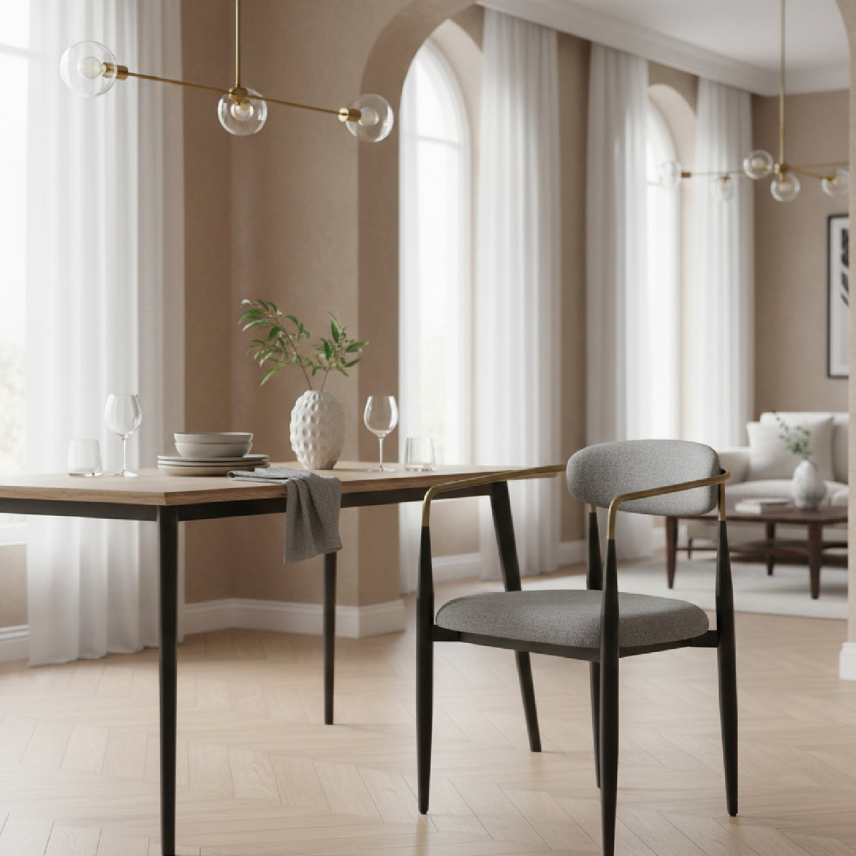 Gold-Armed Dining Chair | Oroa.com