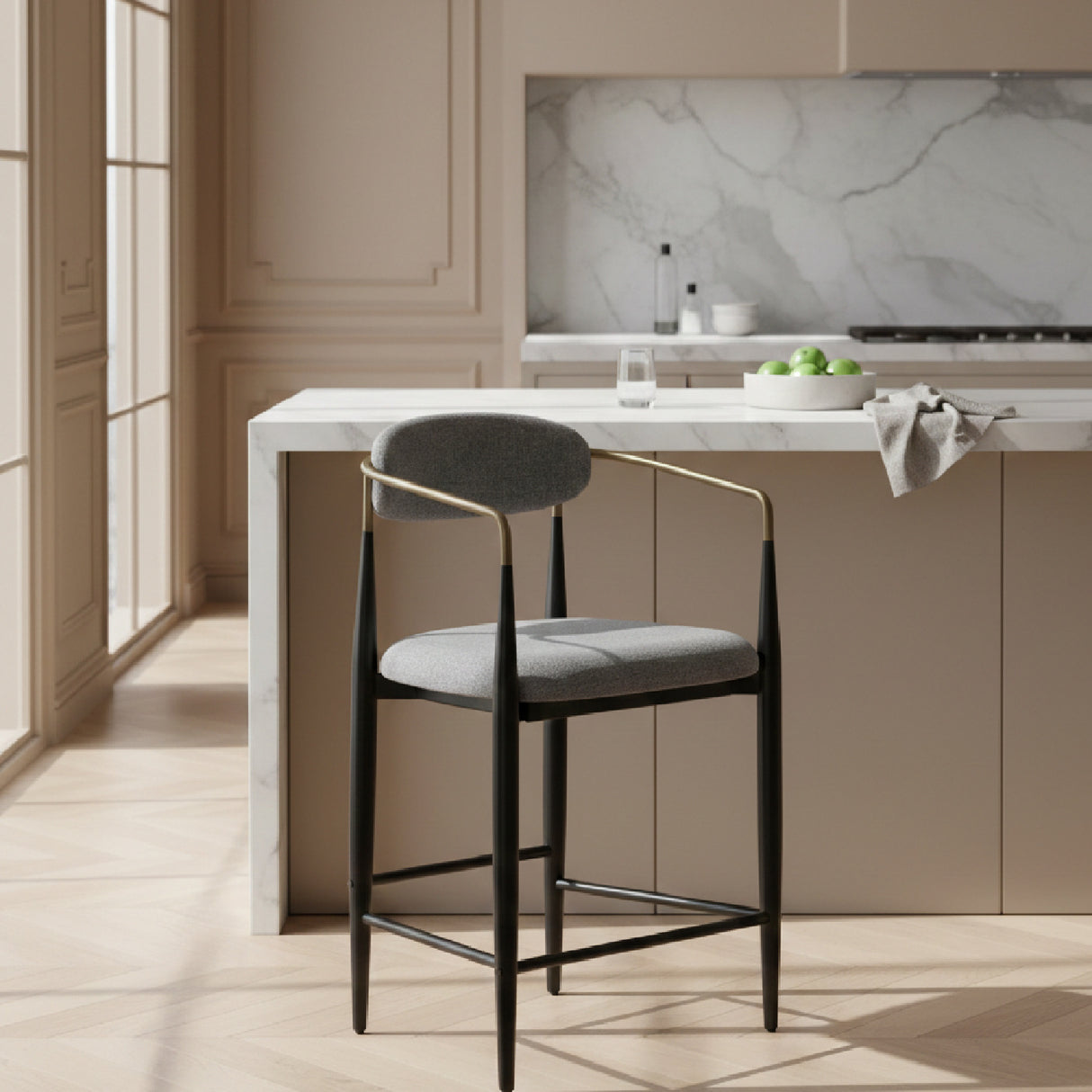 Gold-Armed Counter Chair | Oroa.com