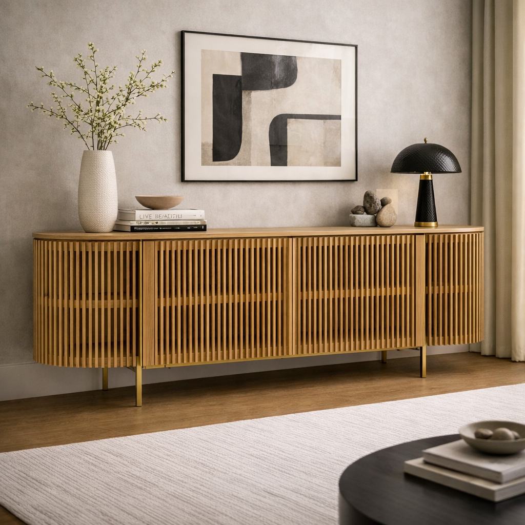 Slatted Natural Ash Sideboard | Oroa.com