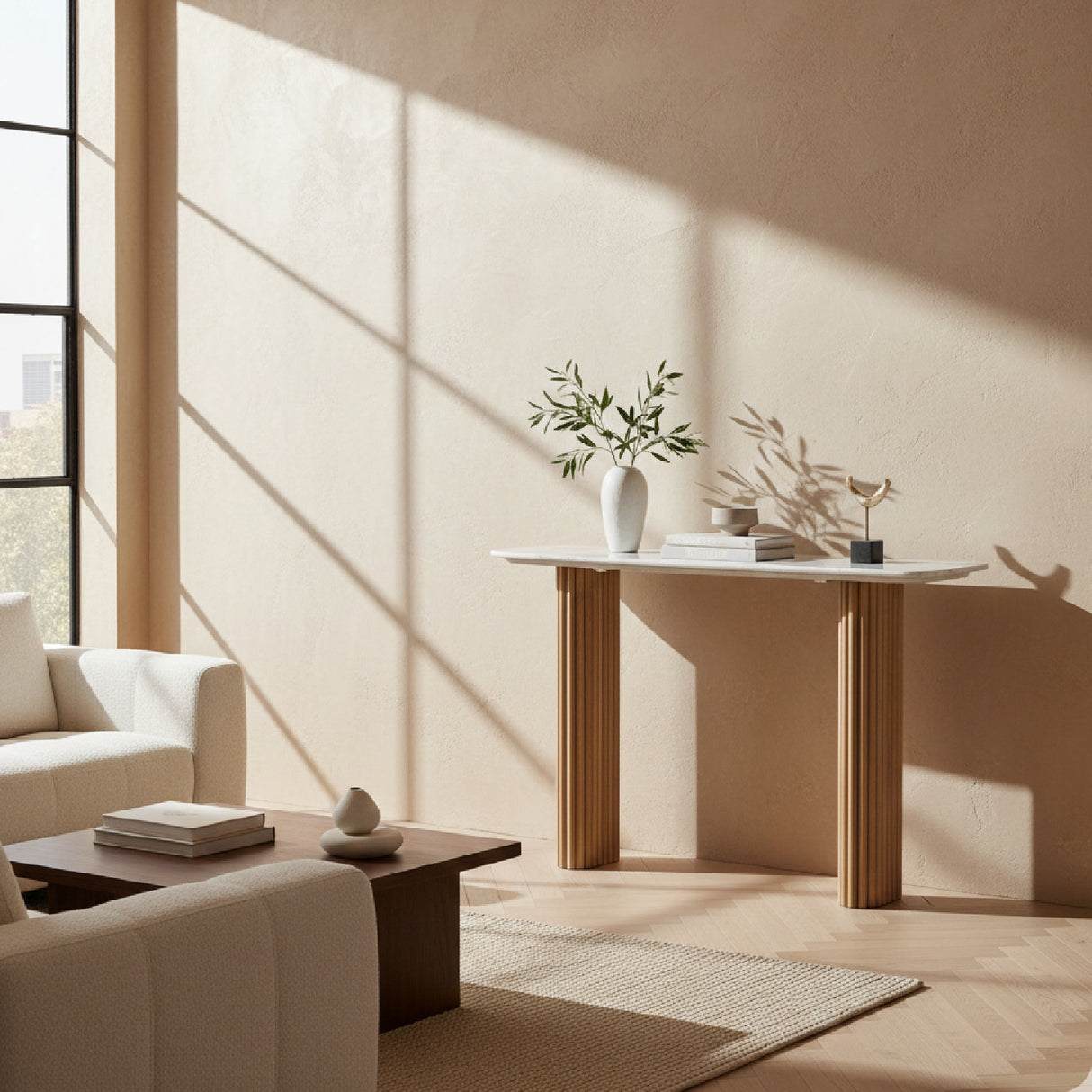 White Marble Console Table | Oroa.com