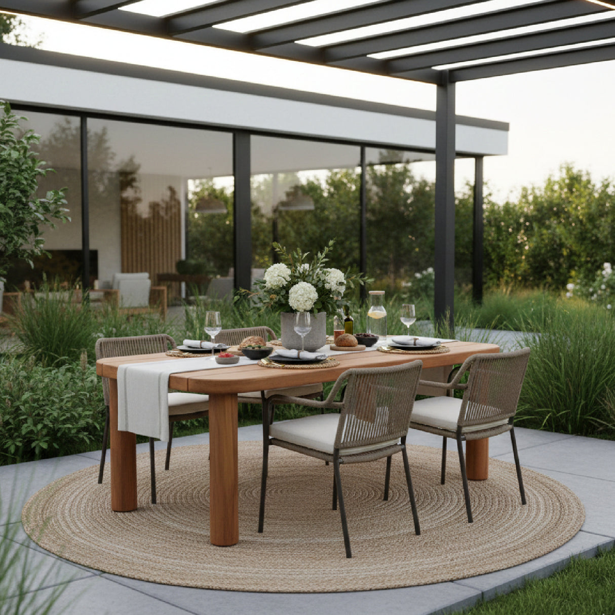 Outdoor Natural Teak Dining Table | Oroa.com