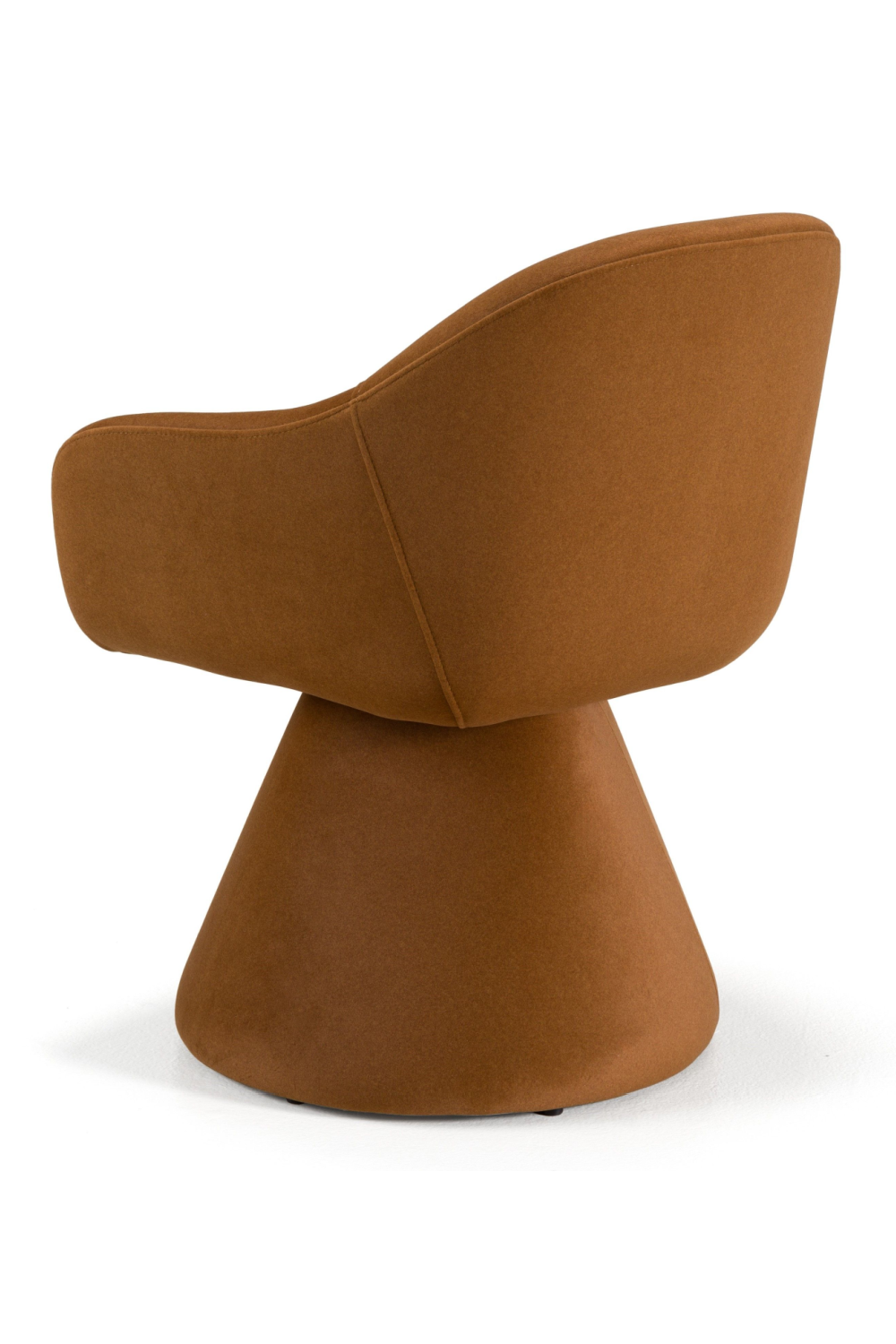 Brown Fabric Swivel Dining Chair | Oroa.com