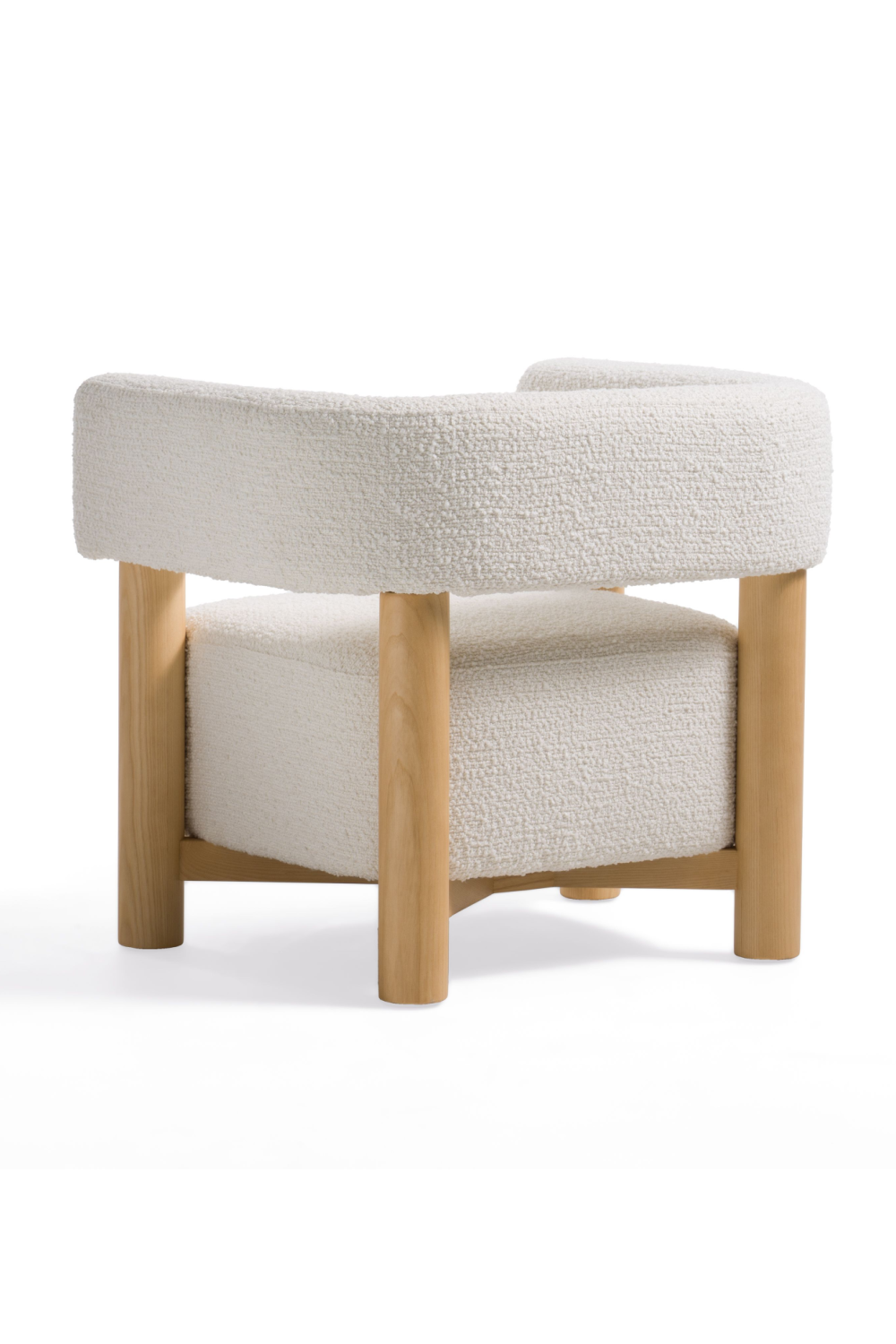 Beech Framed White Accent Chair | Oroa.com