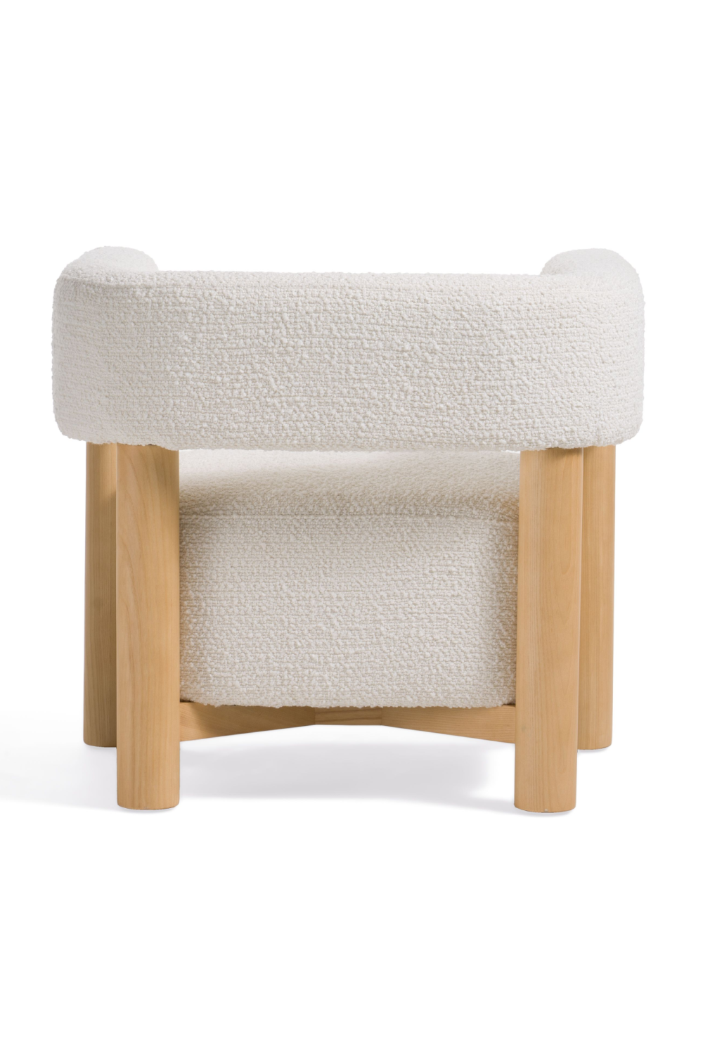 Beech Framed White Accent Chair | Oroa.com