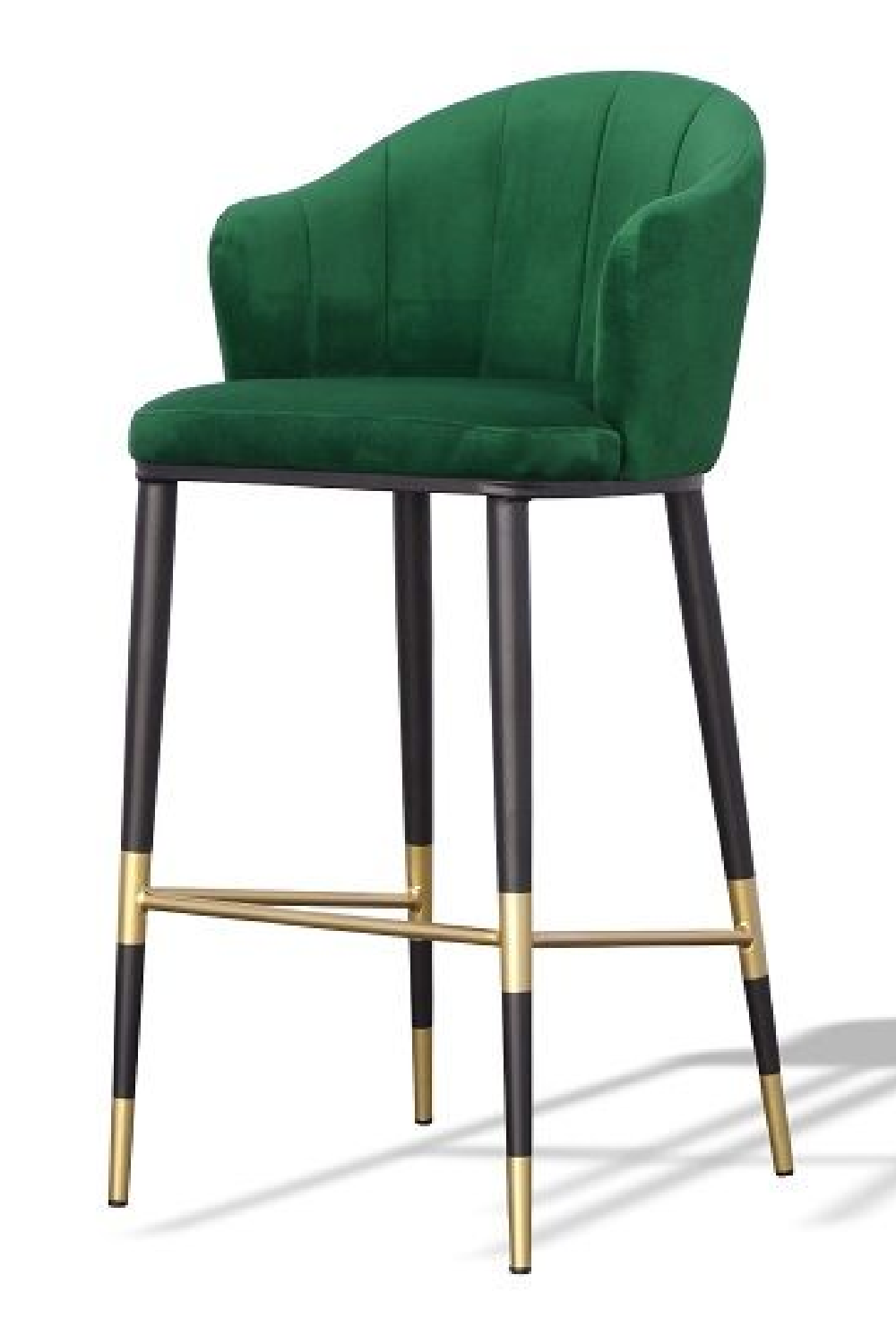 Green Velvet Curved Bar Stool | Oroa.com