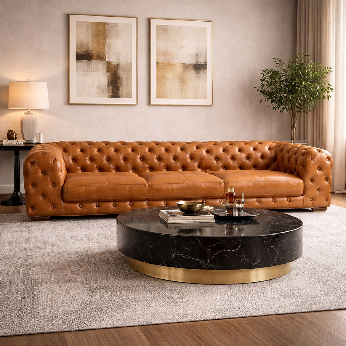 Tufted Leather Sofa | Oroa.com