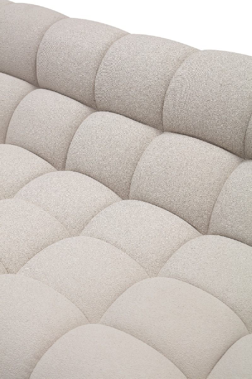 Beige Tufted Curved Sectional Sofa | Oroa.com
