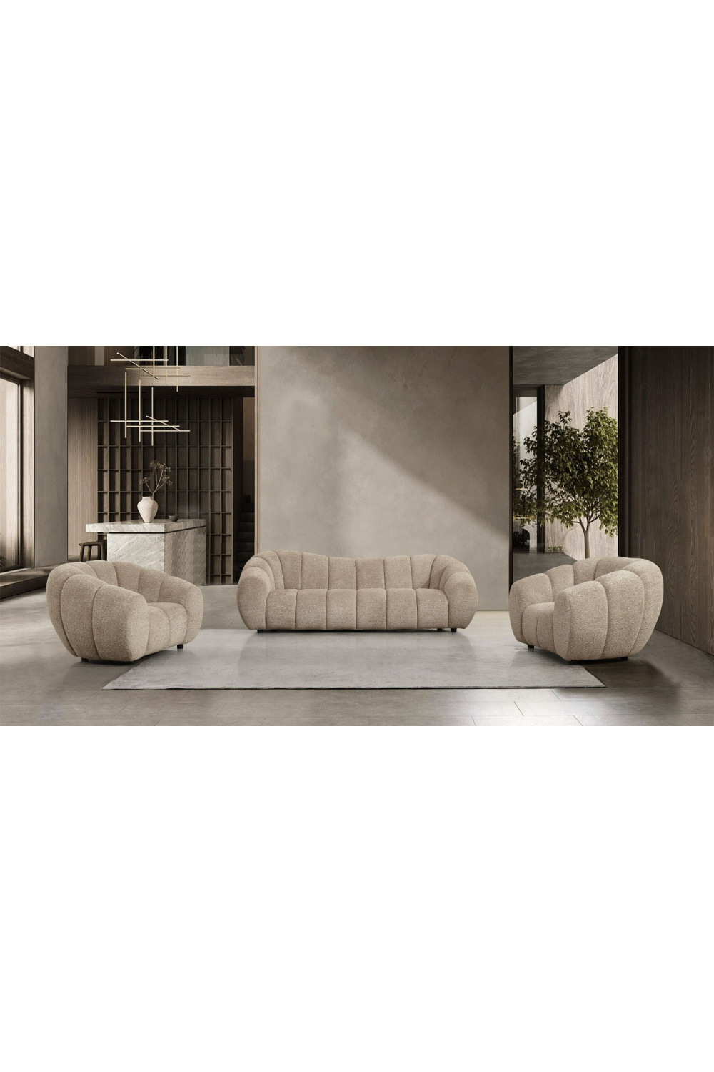 Channel Upholstered Sofa | Oroa.com