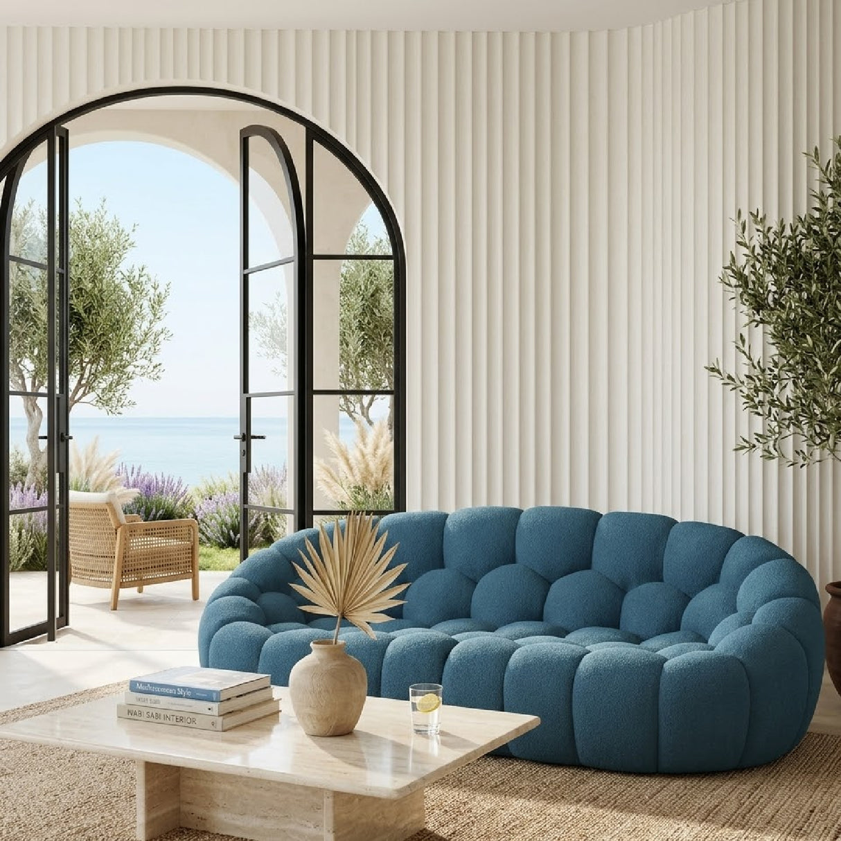 Hexagonal-Tufted Loveseat | Oroa.com