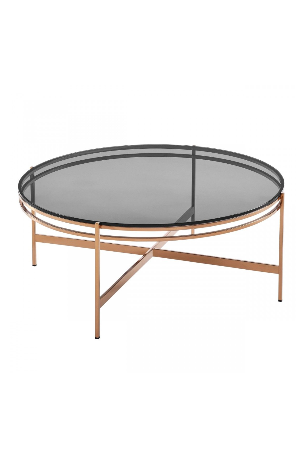 Round Smoked Glass Coffee Table | Oroa.com
