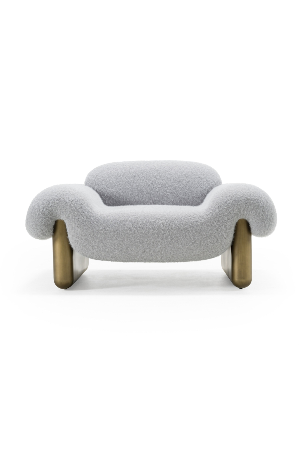 Gray Rounded Arm Accent Chair | Oroa.com