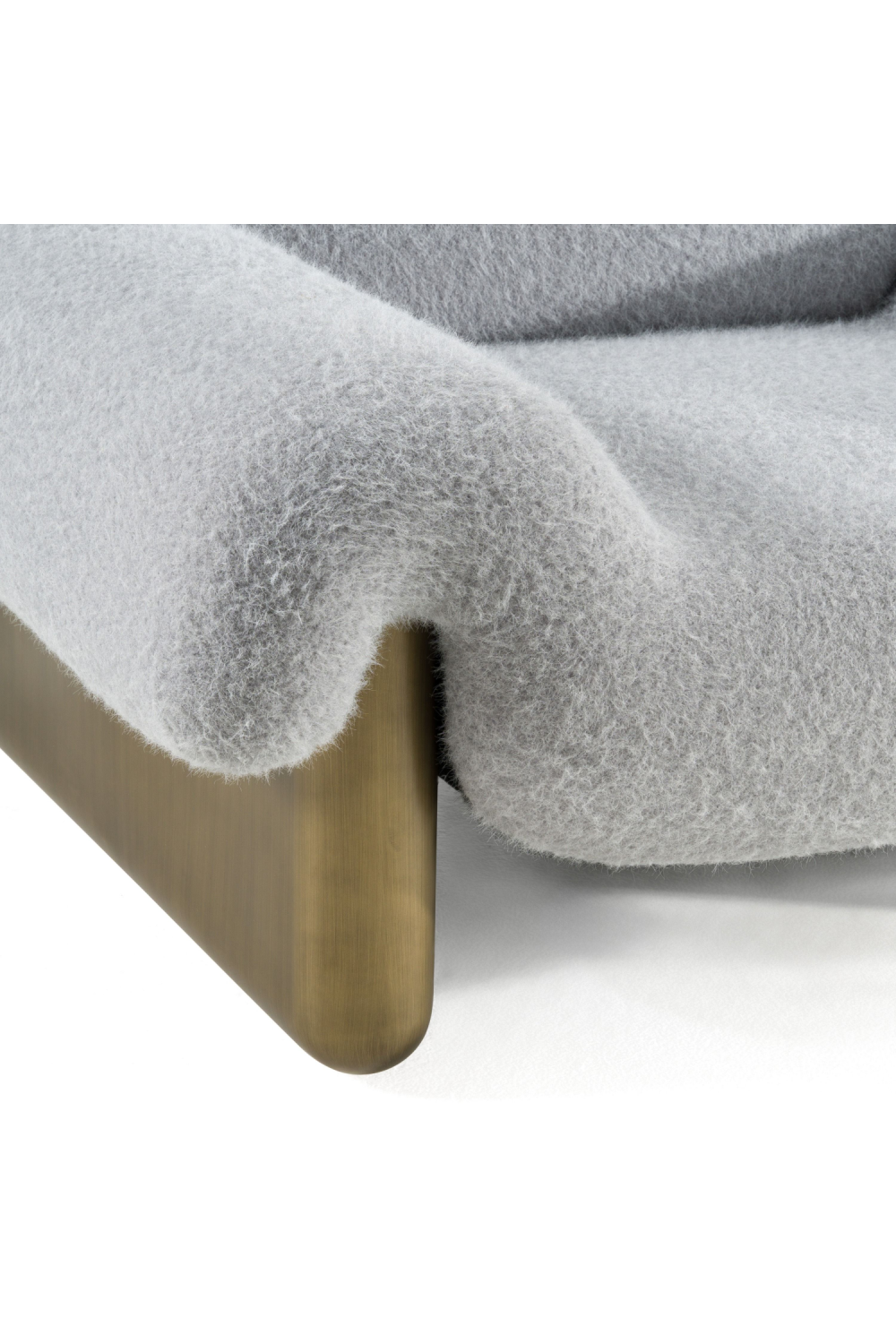 Gray Rounded Arm Accent Chair | Oroa.com