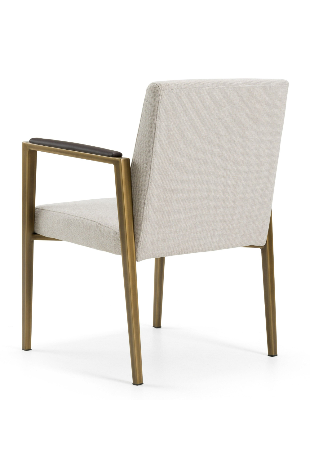 Brass Framed White Dining Chair | Oroa.com