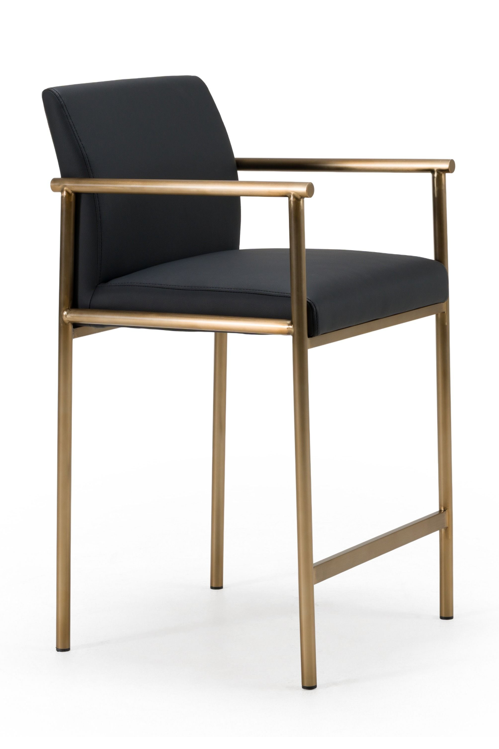 Black Vegan Leather Counter Chair | Oroa.com