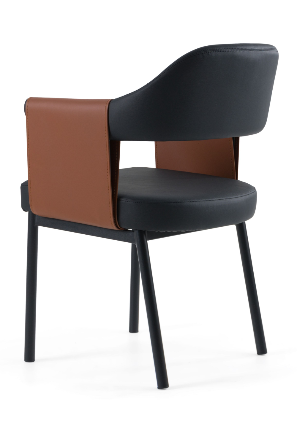 Black Vegan Leather Dining Chair | Oroa.com