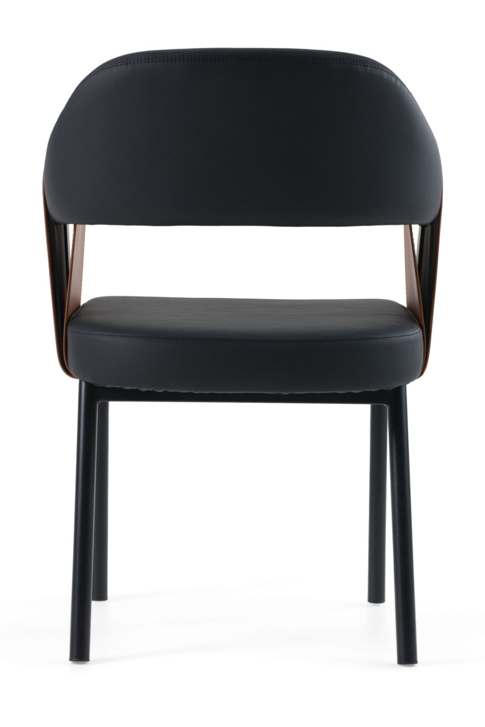 Black Vegan Leather Dining Chair | Oroa.com