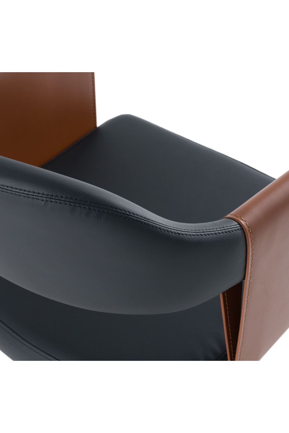 Black Vegan Leather Dining Chair | Oroa.com