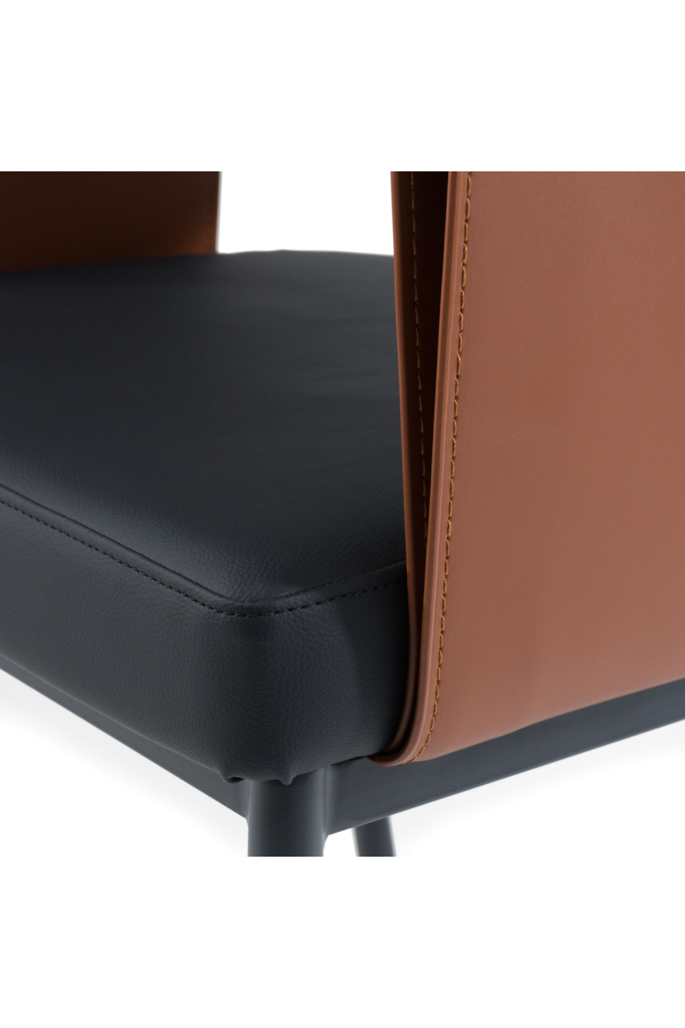 Black Vegan Leather Dining Chair | Oroa.com