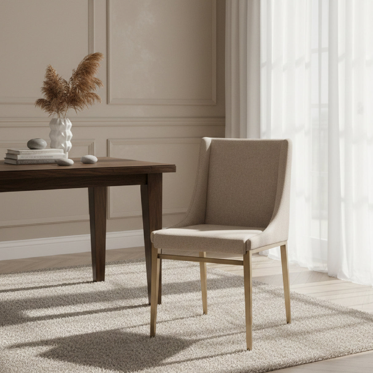 Sloped Arm Dining Chair Set (2) | Oroa.com