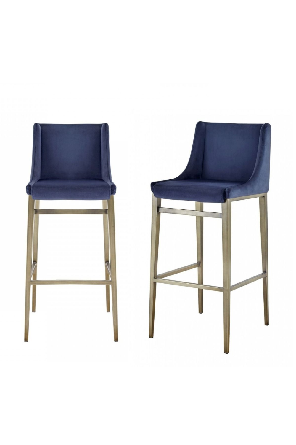 Blue Velvet Bar Stools (2) | Oroa.com