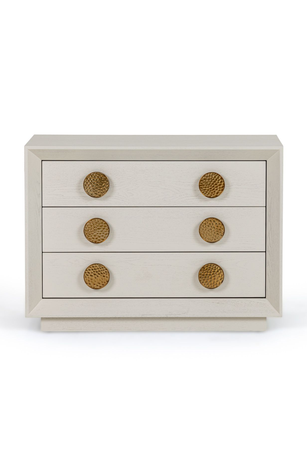 White Ash Wood 3-Drawer Nightstand | Oroa.com