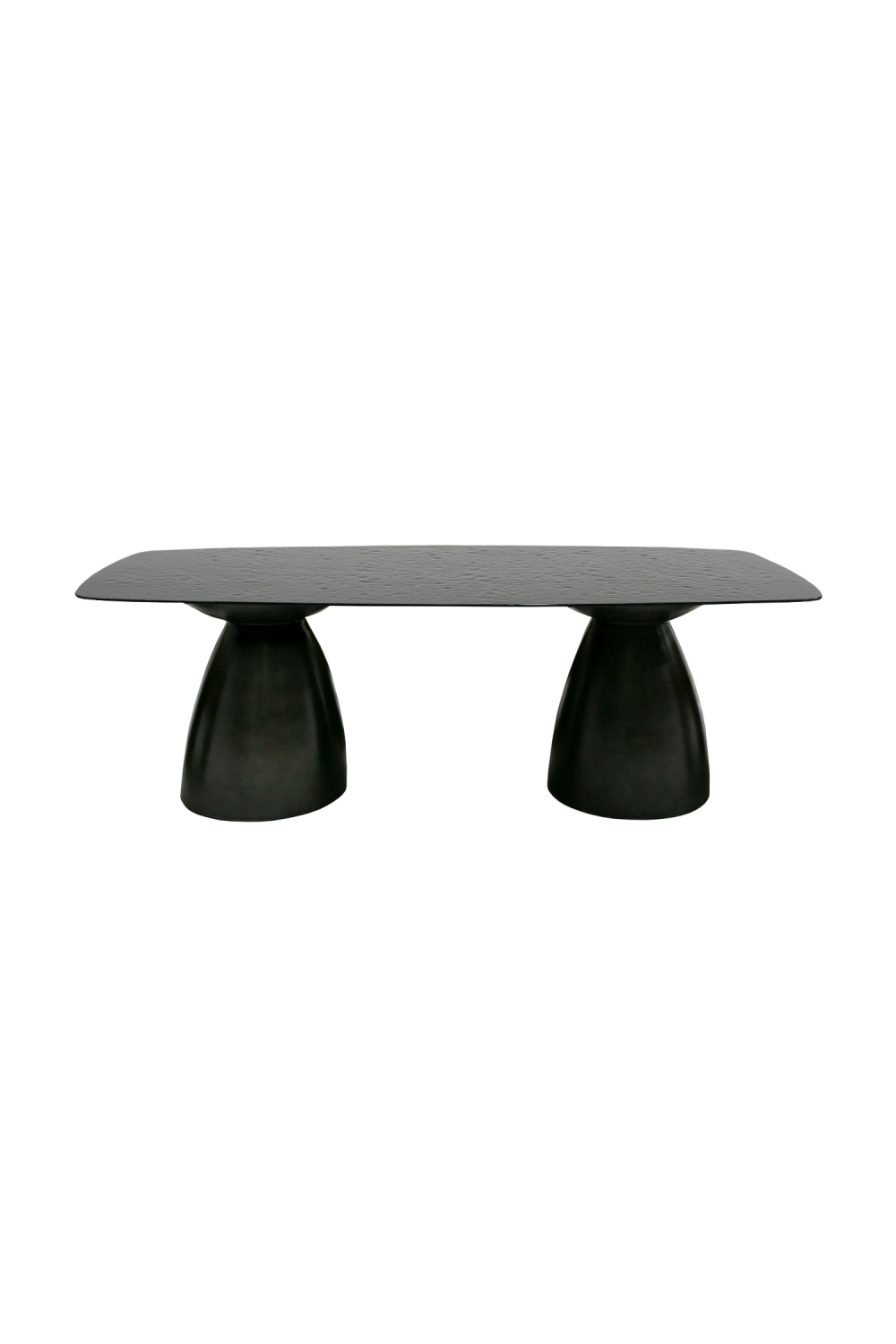 Black Wave Glass Dining Table | Oroa.com