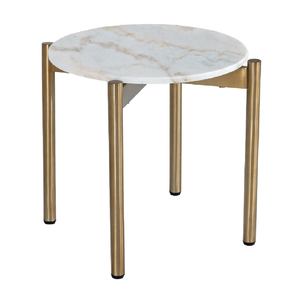 Square White Marble End Table | Oroa.com