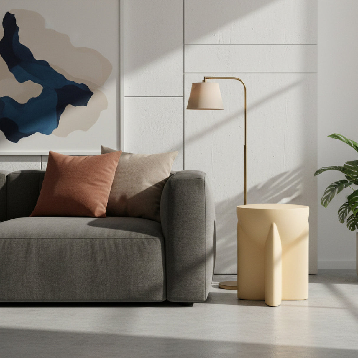 Concrete Round End Table | Oroa.com