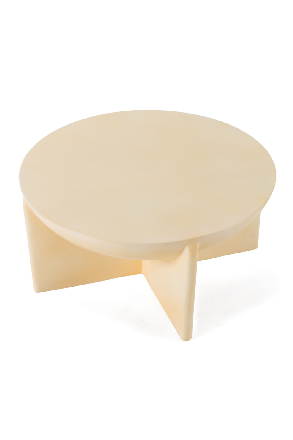 Beige Concrete Round Coffee Table | Oroa.com