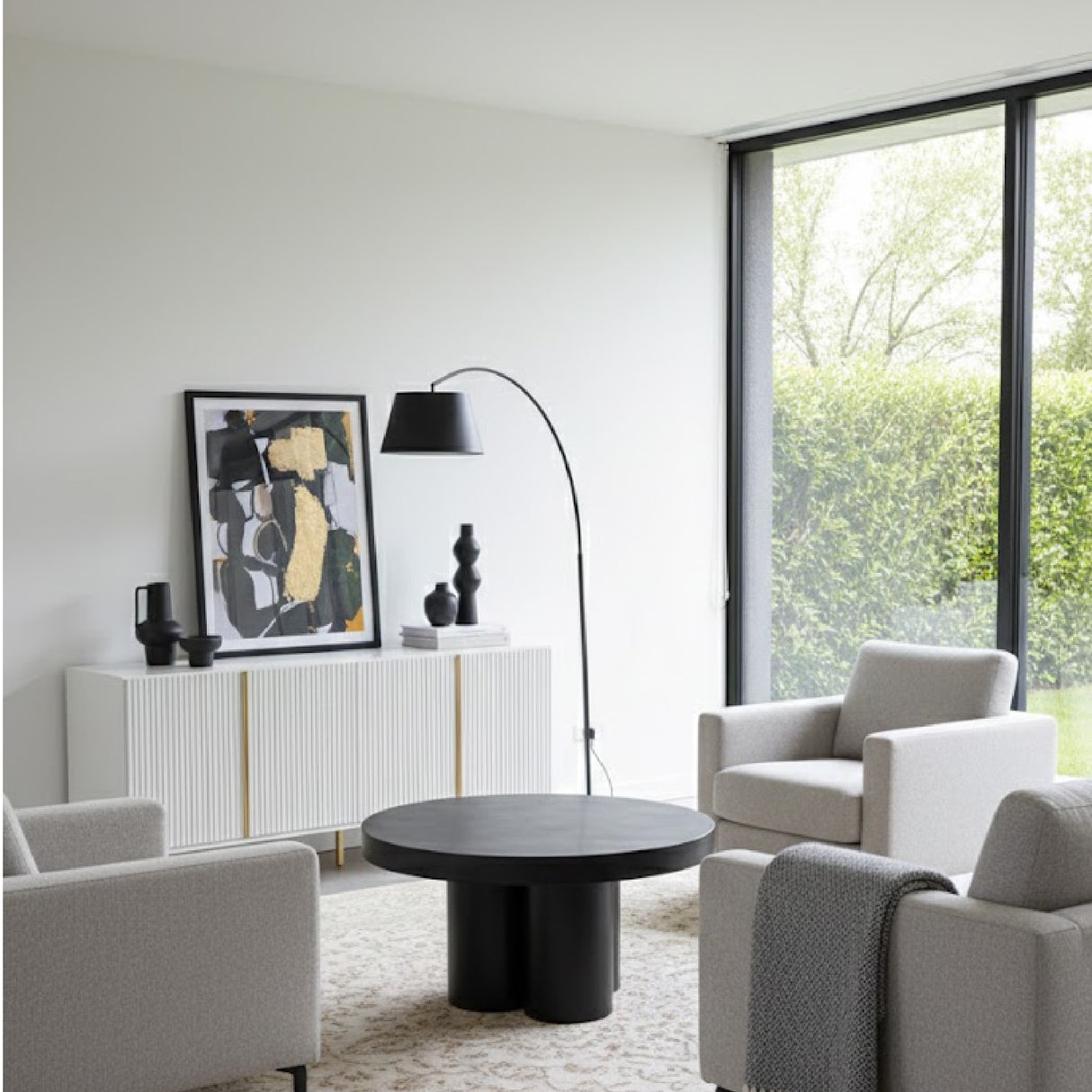 Concrete Round Coffee Table | Oroa.com