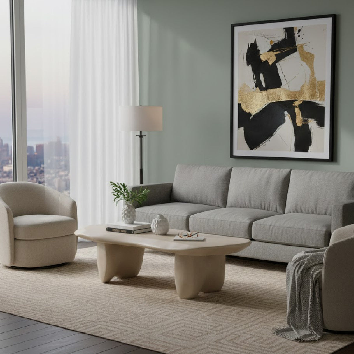 Free-form Concrete Coffee Table | Oroa.com
