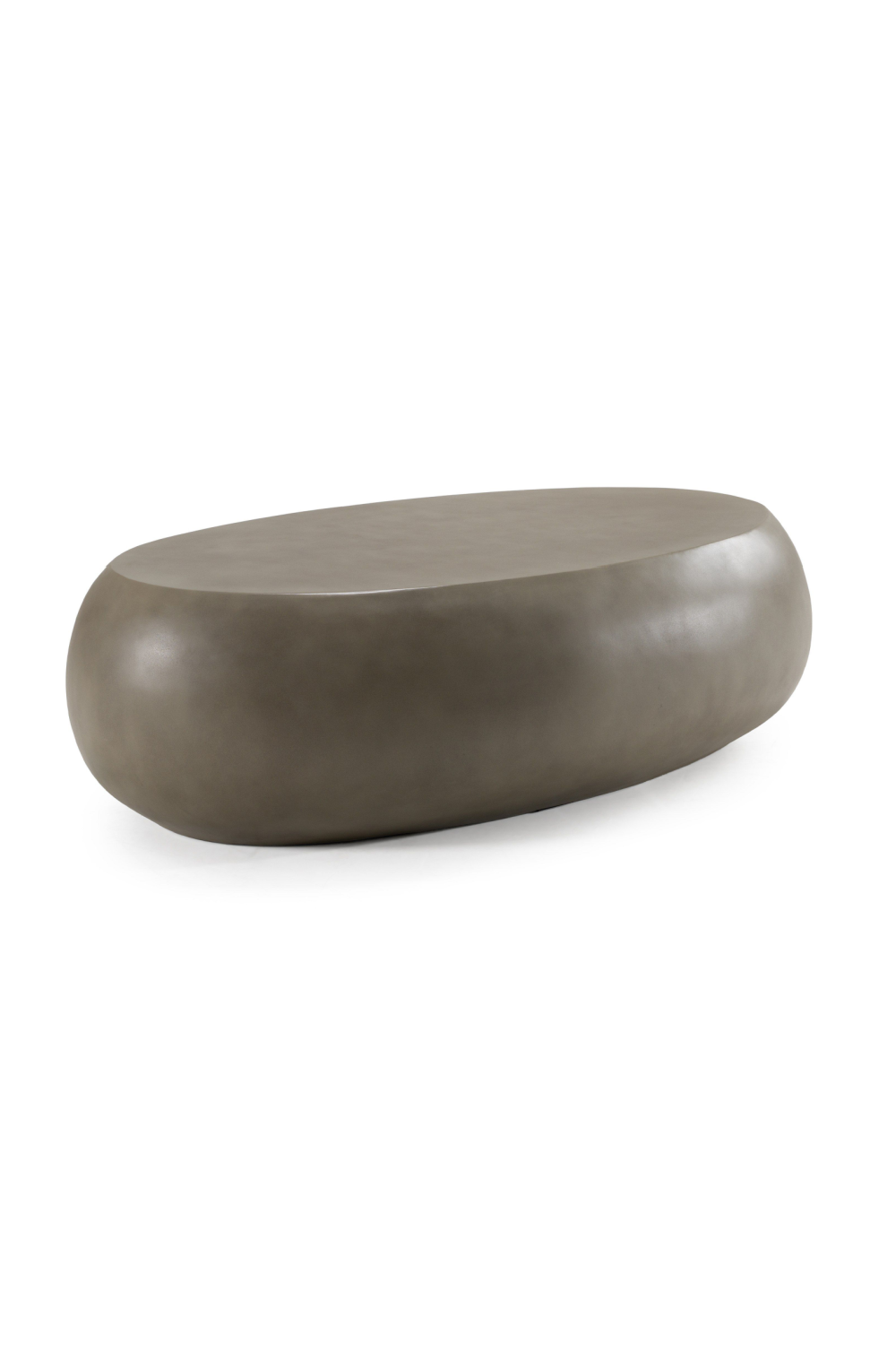 Gray Concrete Oval Coffee Table L | Oroa.com