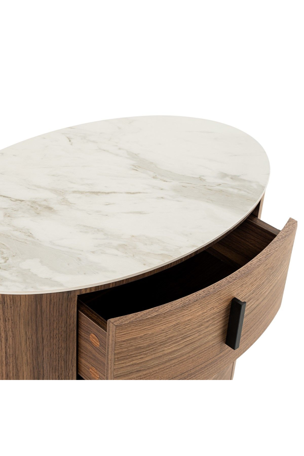 2-Drawer Walnut Nightstand | Oroa.com
