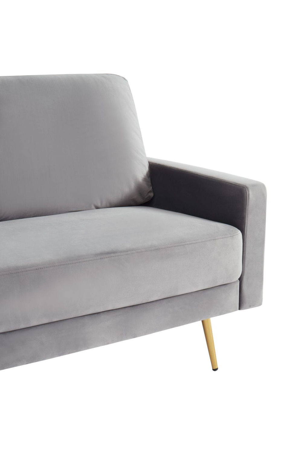 Gray Velvet 2-Seater Sofa | Oroa.com