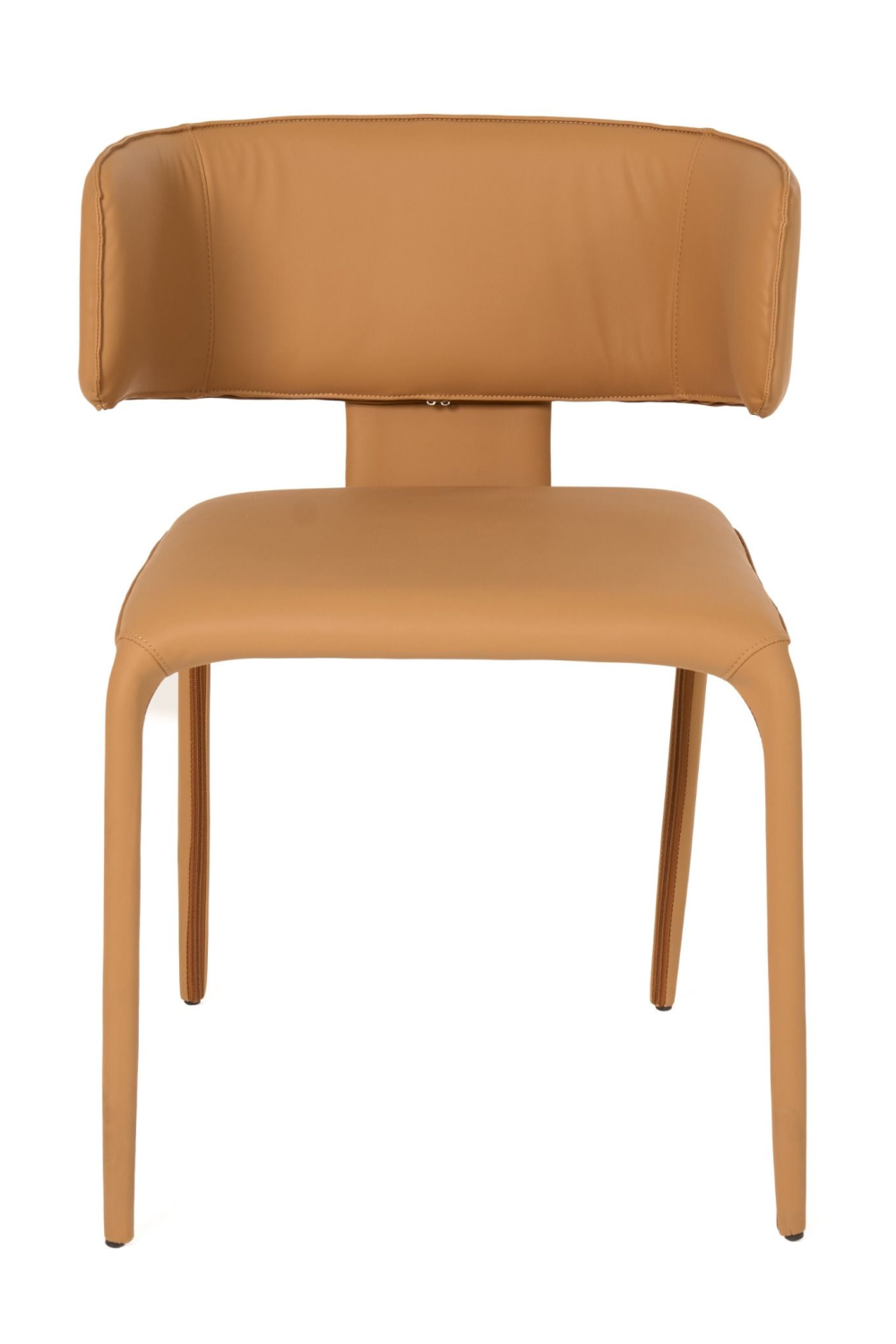 Contoured-Back Vegan Leather Dining Chair | Oroa.com