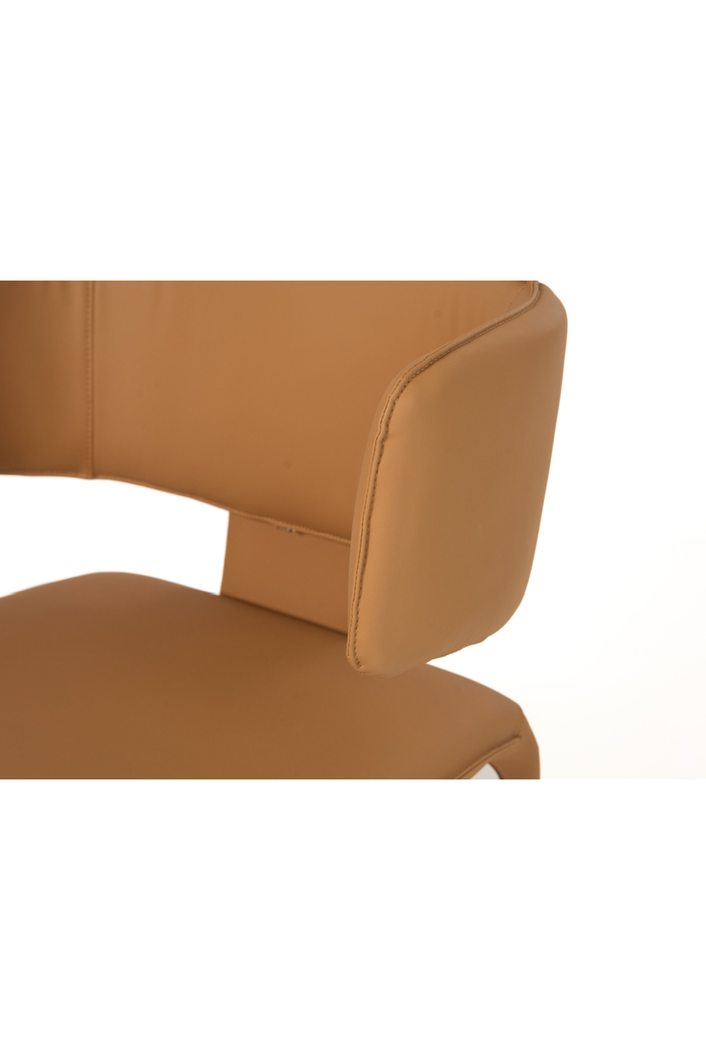 Contoured-Back Vegan Leather Dining Chair | Oroa.com