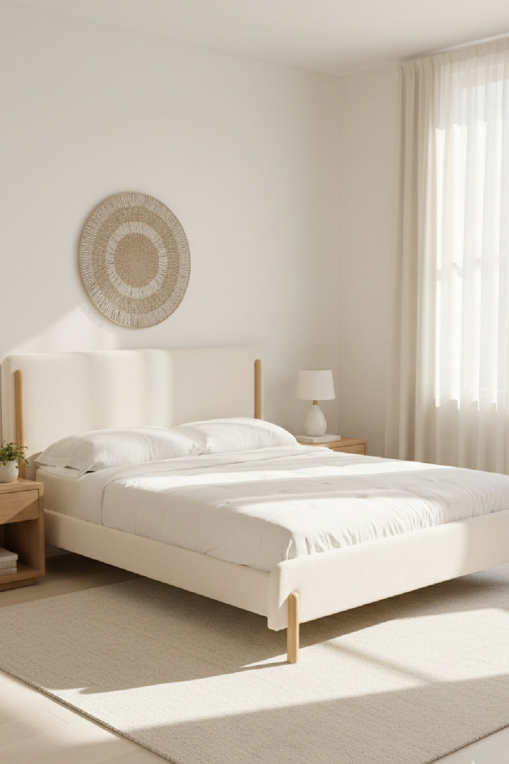 White Upholstered Bed | Oroa.com
