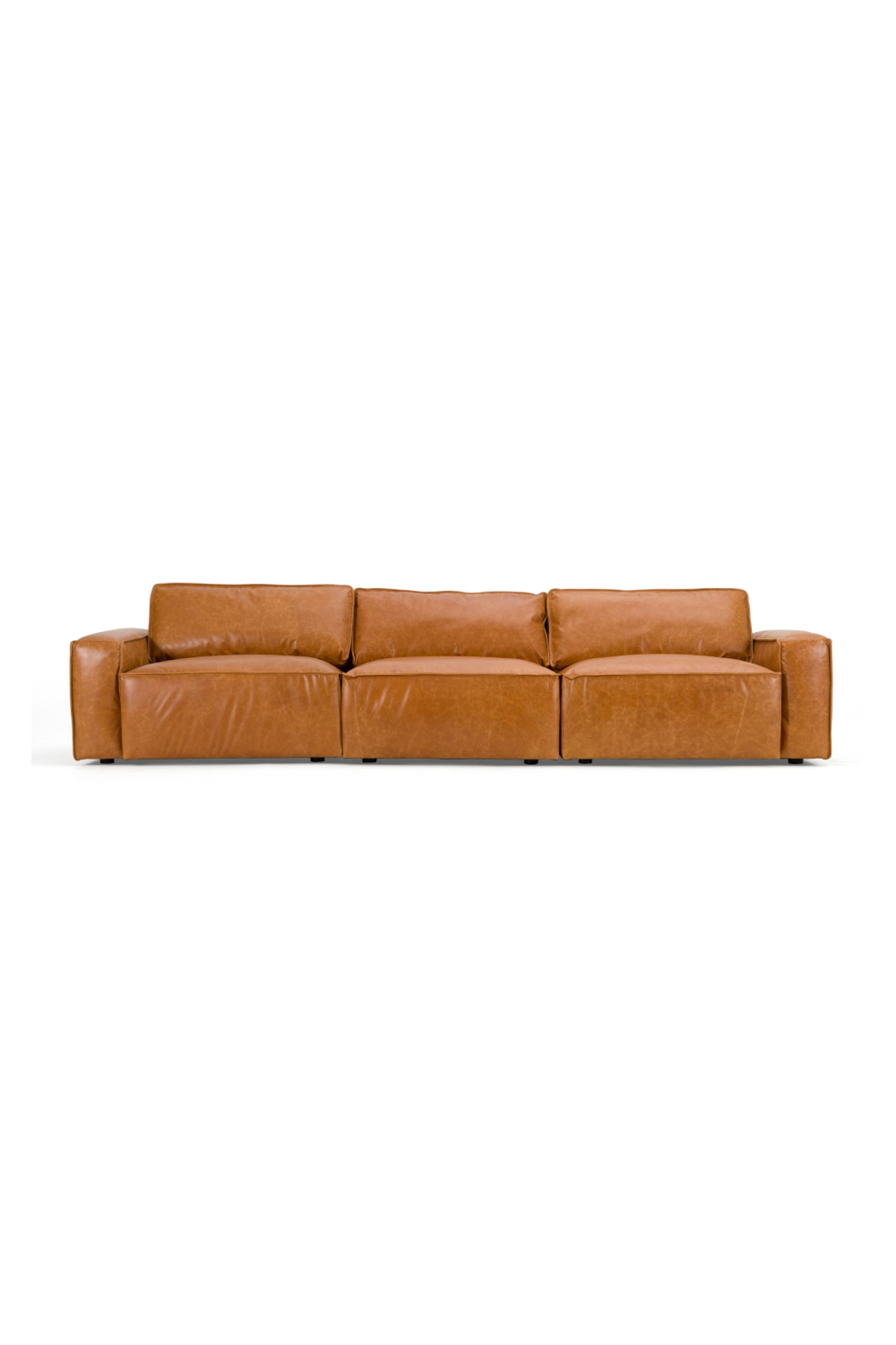 Brown Leather 3-Piece Sofa | Oroa.com