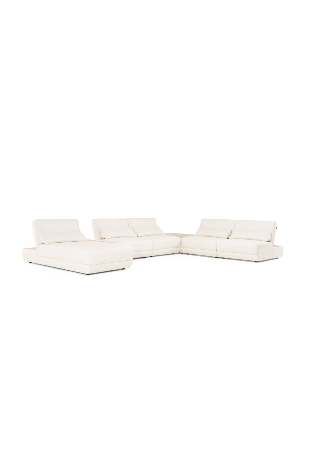 White Leather 7-Piece Modular Sofa | Oroa.com