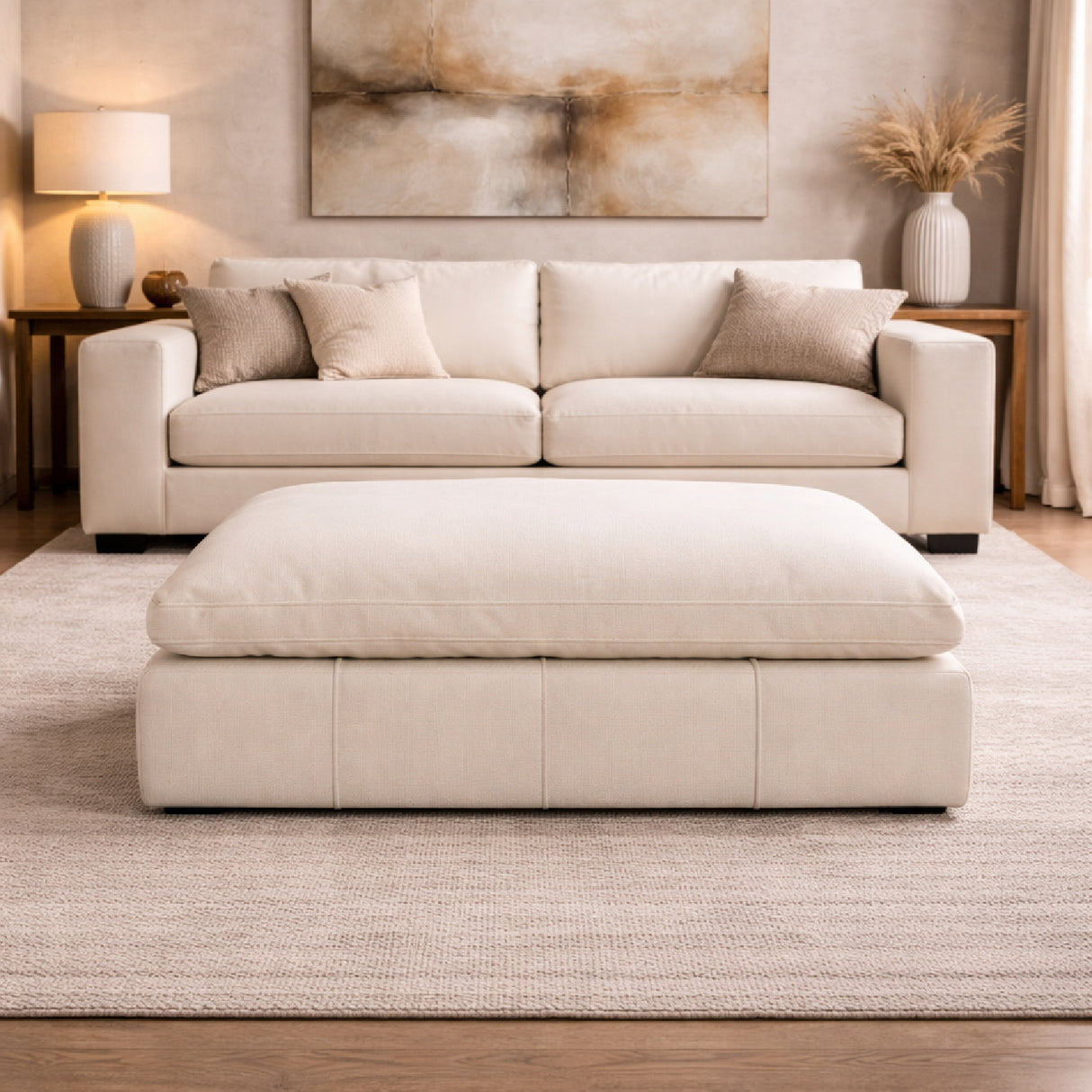 Fabric Square Ottoman | Oroa.com