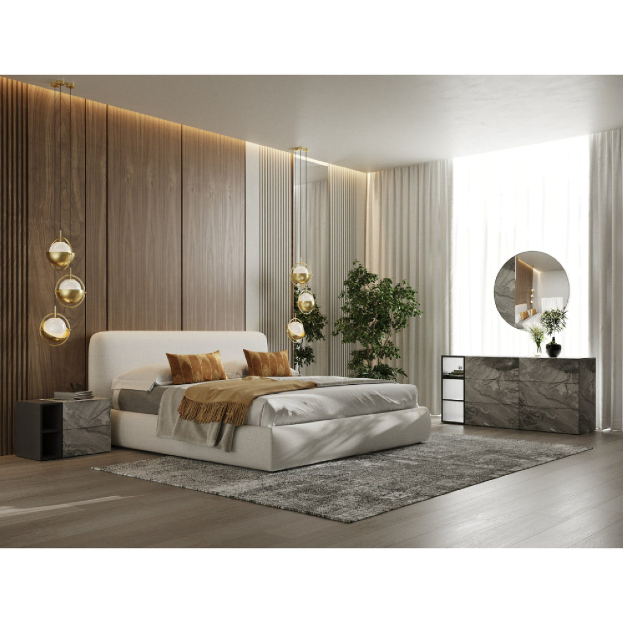 White Upholstered Bed | Oroa.com