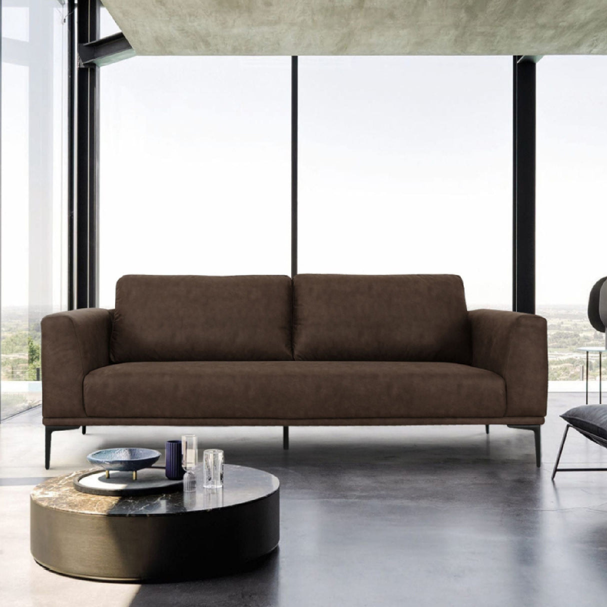 Brown Fabric Sofa | Oroa.com
