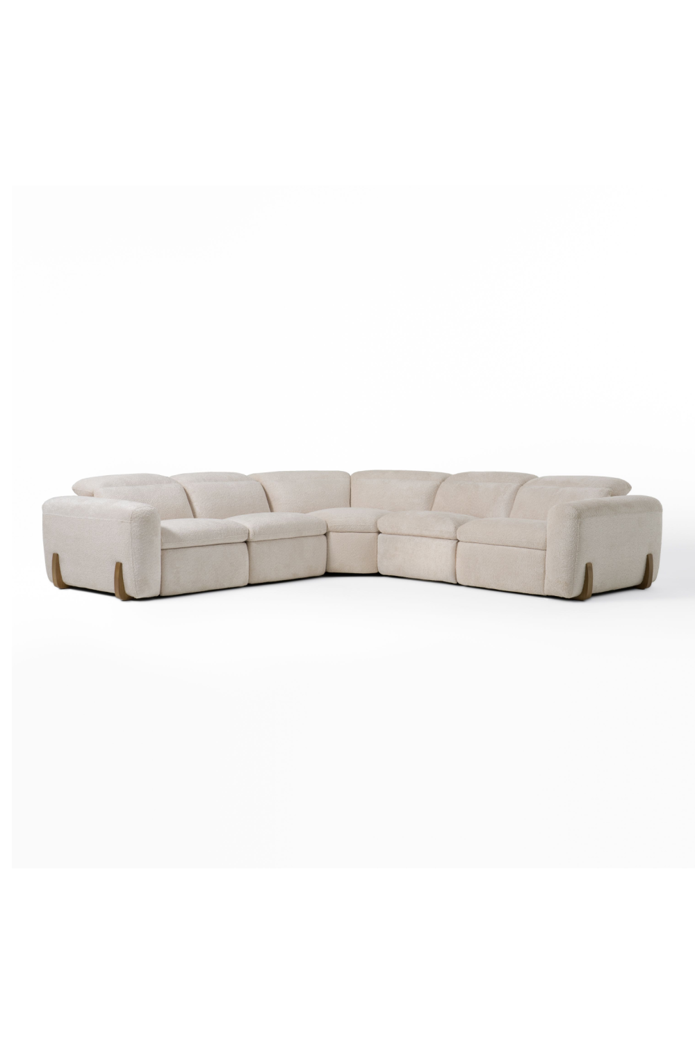 Beige Fabric Sectional Recliner Sofa | Oroa.com