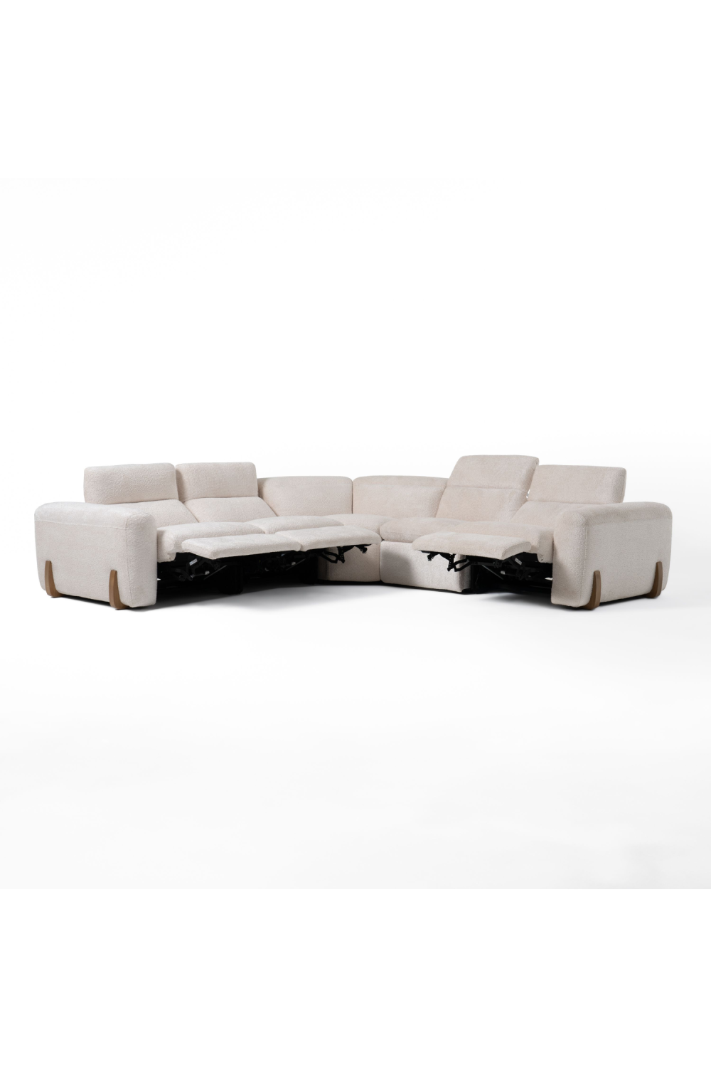 Beige Fabric Sectional Recliner Sofa | Oroa.com