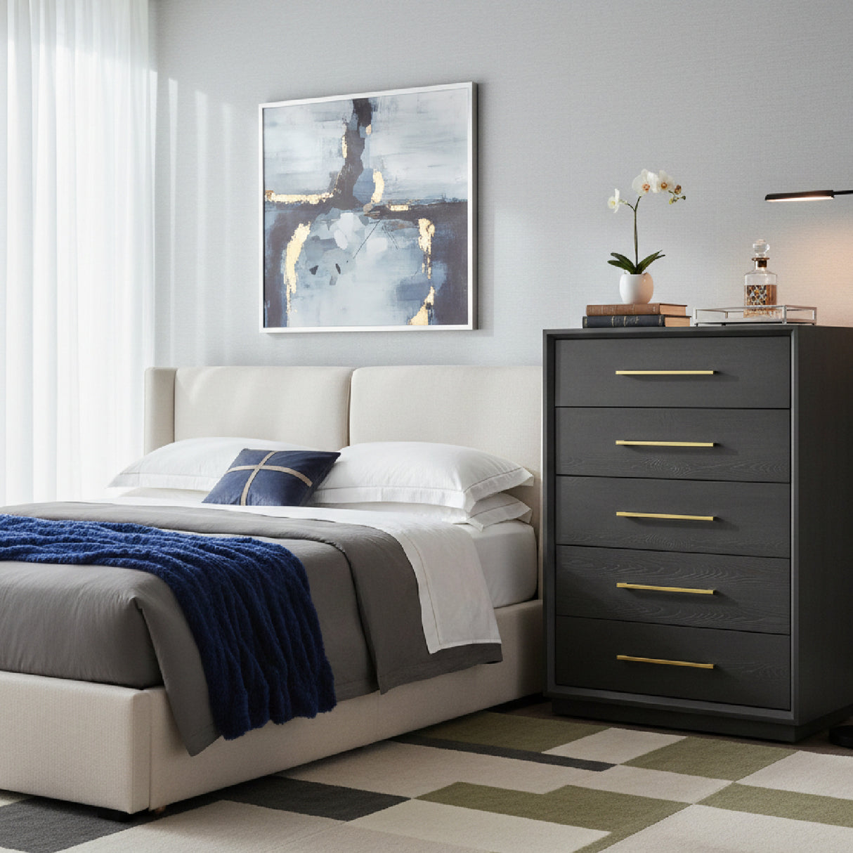 Wash Gray 5-Drawer Chest | Oroa.com