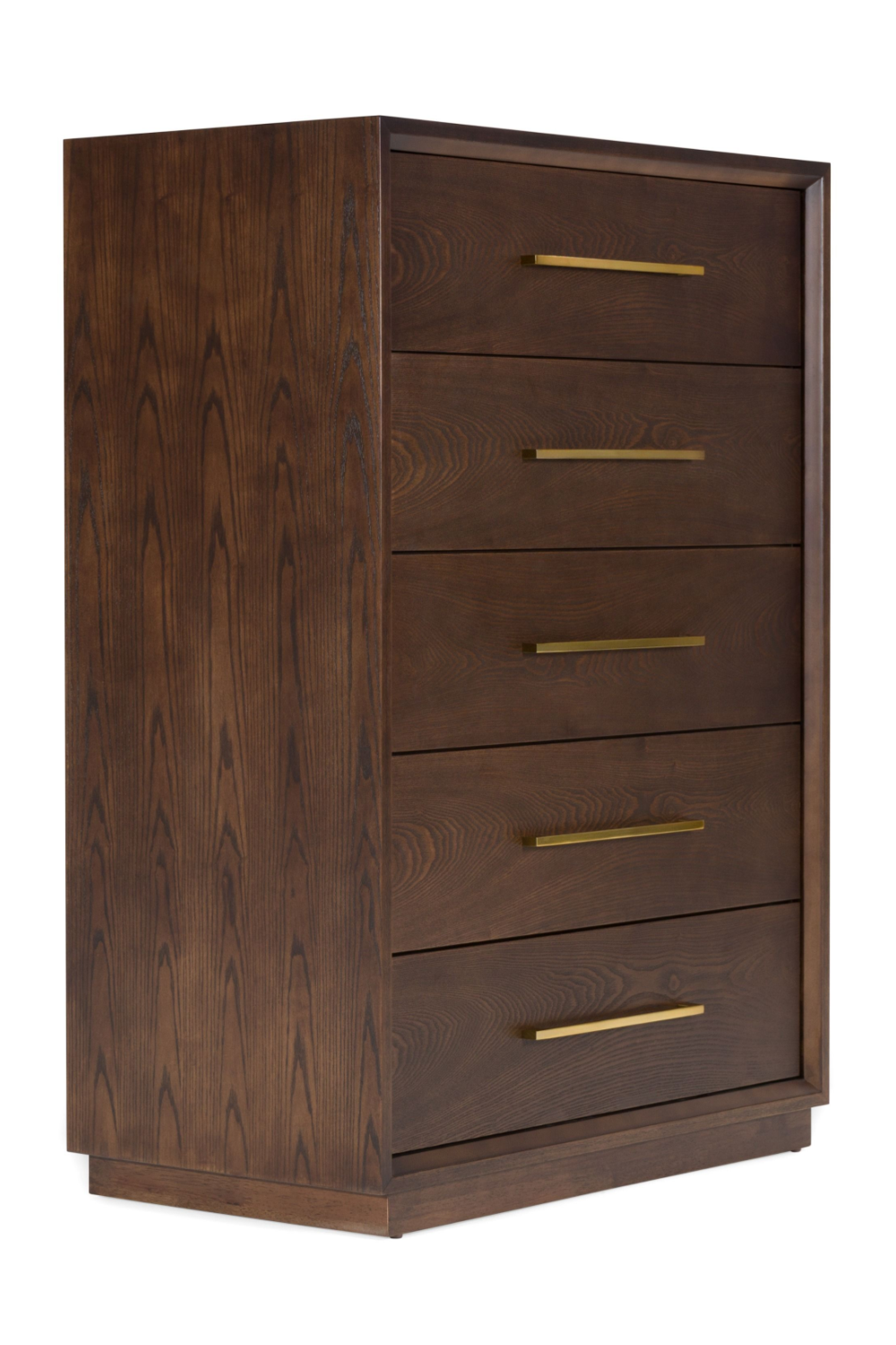 Brown Oak 5-Drawer Chest | Oroa.com