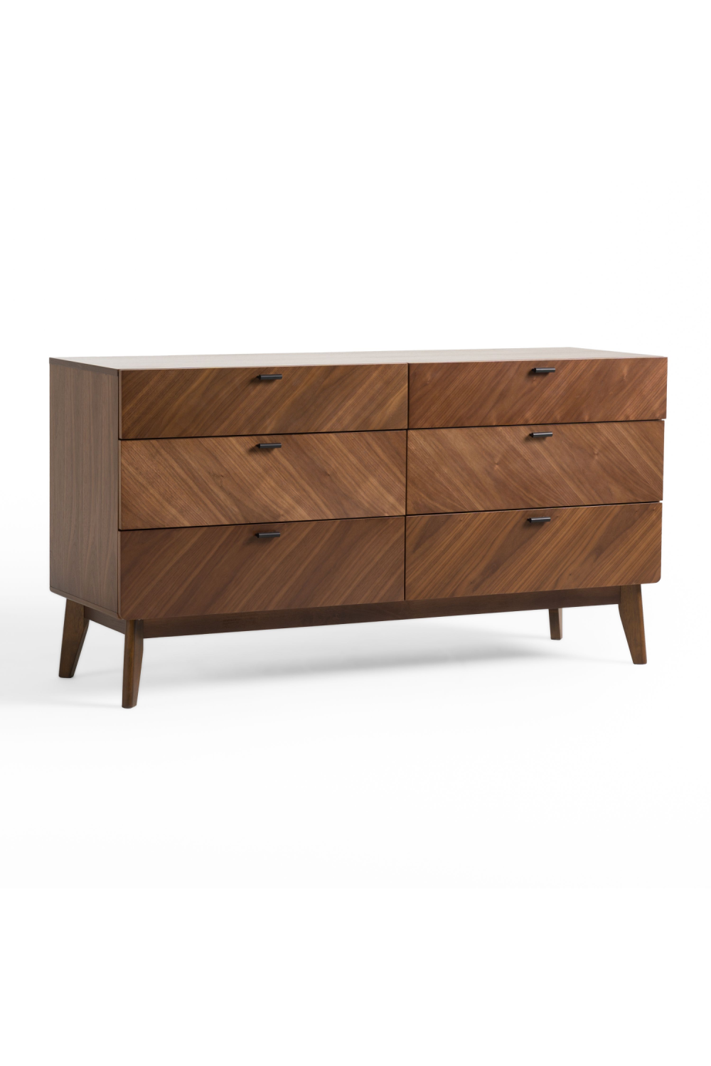 6-Drawer Walnut Veneer Dresser | Oroa.com